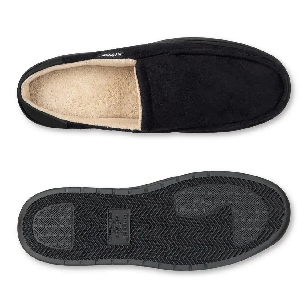 Isotoner Men's Water Repellent Microsuede Carter Clog Slipper